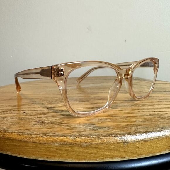 Warby Parker Champagne Pink Transparent Eyeglasses Frames - Picture 1 of 6